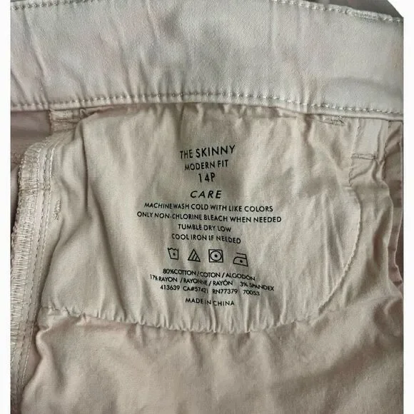 Ann Taylor The Skinny Modern Fit Pink Denim Pants Size 14 Petite - Picture 5 of 5